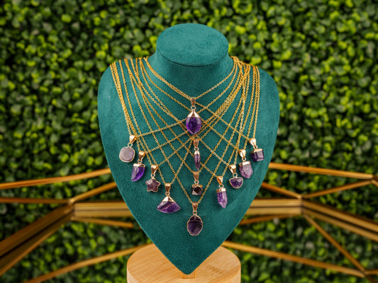 Amethyst Natural Gemstone Necklaces