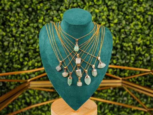 Green Aventurine Natural Gemstone Necklaces